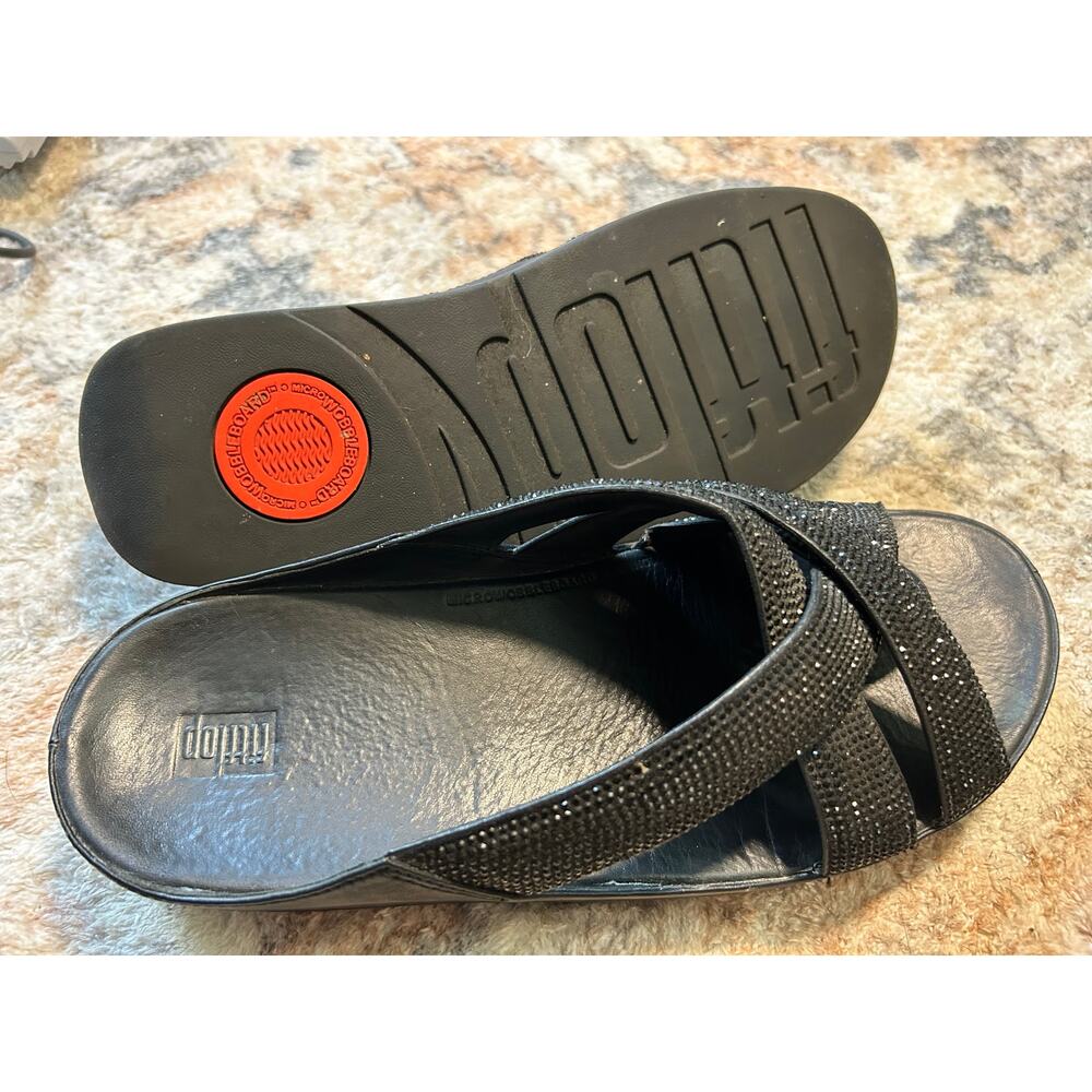 Fitflop Black Mules Comfort Cushioned Sole